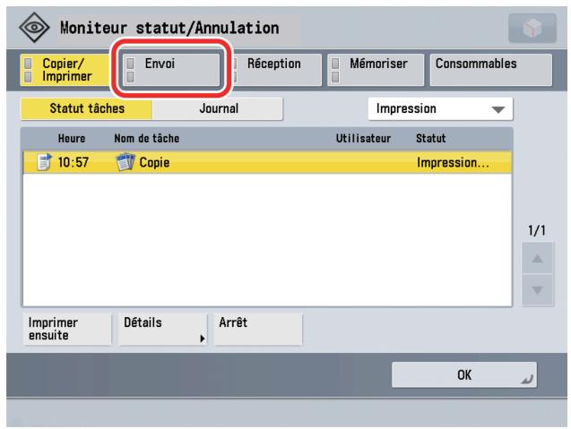CANON IMAGERUNNER ADVANCE C5030I - Appuyer sur  [Envoi]. - 1