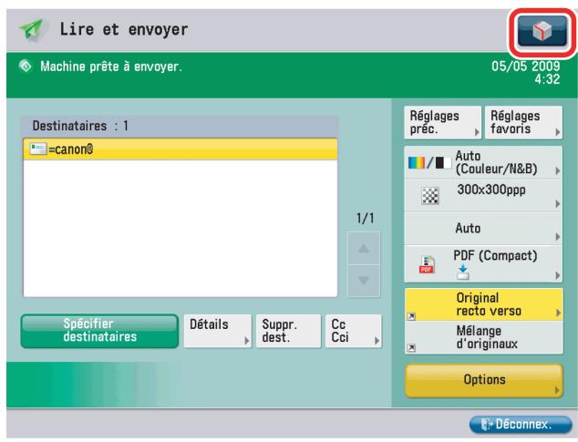 CANON IMAGERUNNER ADVANCE C5030I - Appuyer sur  appuyer sur [Enreg. ds menu rapide]. - 1