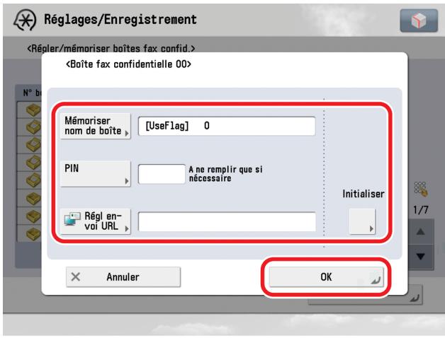 CANON IMAGERUNNER ADVANCE C5030I - Spécifier chaque réglage → appuyer sur [OK]. - 1