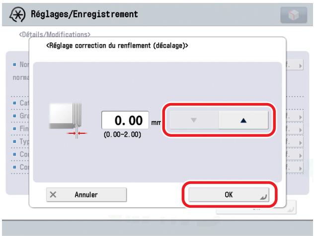 CANON IMAGERUNNER ADVANCE C5030I - Réglage des paramètres de correction du renflement (décalage) associés à un type de papier personnelisé - 1