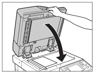 CANON IMAGERUNNER ADVANCE C5030I - Fermer doucement le chargeur/cache d'exposition. - 1
