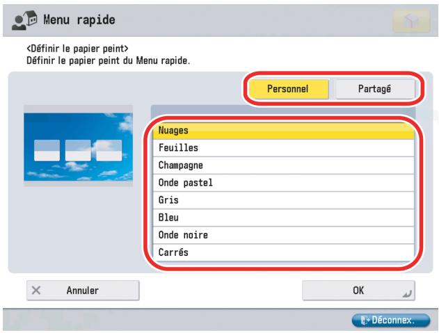 CANON IMAGERUNNER ADVANCE C5030I - Sélectionner le papier point souhaité → appuyer sur [OK]. - 1
