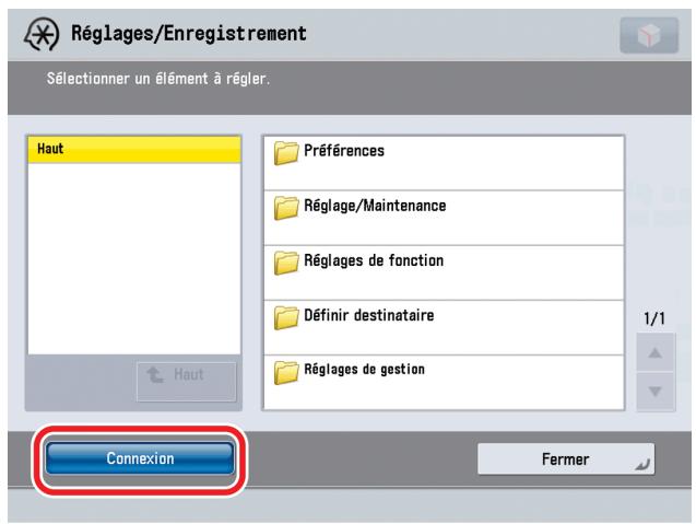 CANON IMAGERUNNER ADVANCE C5030I - Appuyer sur [Connexion]. - 1