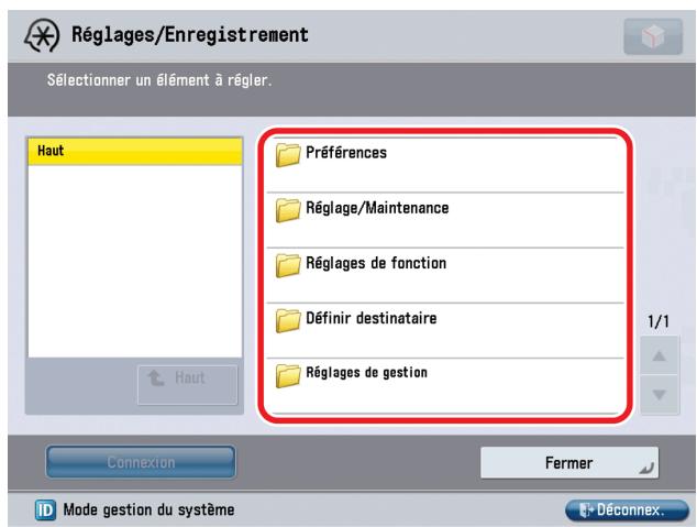 CANON IMAGERUNNER ADVANCE C5030I - Réglages de l'administrateur système définis et SSO-H utilisé - 3