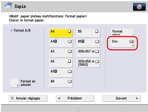 CANON IMAGERUNNER ADVANCE C5030I - Appuyer sur [Envelope]. - 1
