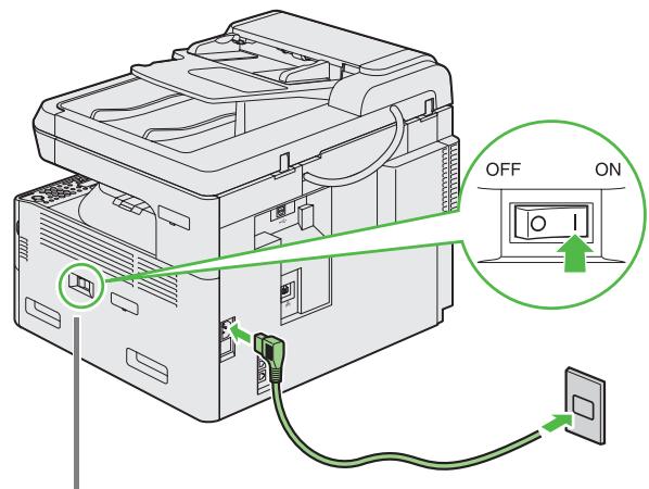 CANON IR1024IF - Raccordez le cordon d'alimentation, mettez la machine sous tension - 1
