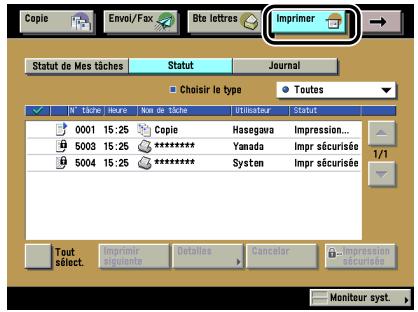 CANON IR5075 - Appuyer sur [Imprimer]. - 1