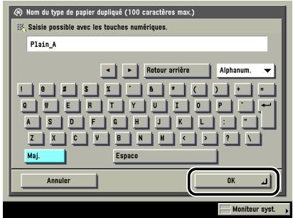 CANON IR5075 - Saisir un nom  appuyer sur [OK]. - 1