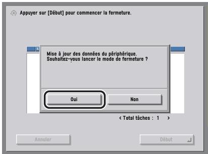 CANON IR5075 - Vérifier le message affiché → appuyer sur [Oui]. - 2