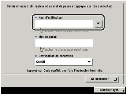 CANON IR5075 - Appuyer sur [Nom d'utilisateur]. - 2
