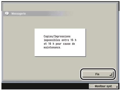 CANON IR5075 - Une messagerie avec la touche [Fin] - 1