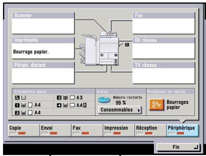 CANON IR5075 - Lorsque [Péripétrique] est sélectionné : - 1