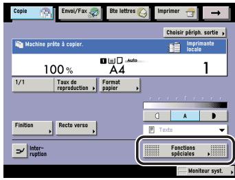 CANON IR5075 - Placer les originaux  appuyer sur [Fonctions spéciales]. - 1