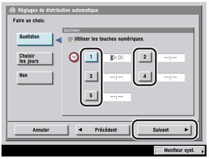 CANON IR5075 - - Si I'on a sélectionné [Quotidien]: - 1