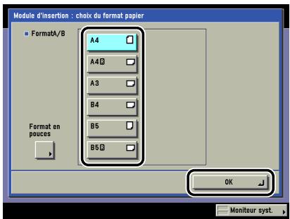 CANON IR5075 - Sélectionner le format papier voulu  appuyer sur [Suivant]. - 1