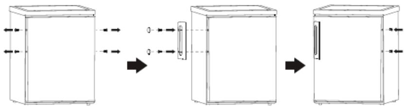 CANDY CCTUS482WH & CCTUS 482WH - Posez la poignée de porte - 1