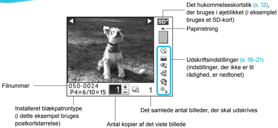 CANON SELPHY CP800 - Oplysninger på skærmen - 1