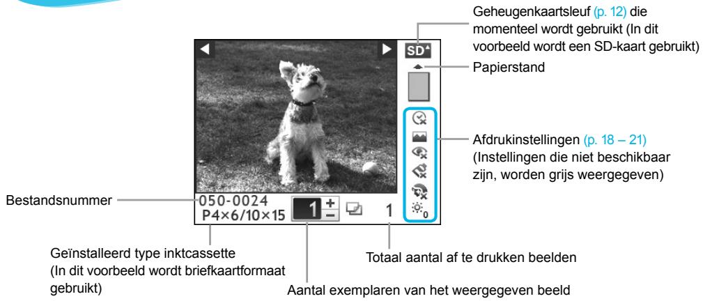 CANON SELPHY CP800 - Informatiewergave op het scherm - 1