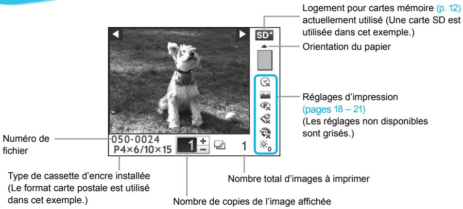 CANON SELPHY CP800 - Informations affichées à l'écran - 1