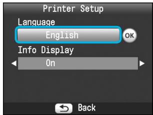 CANON SELPHY CP800 - Abn indstillingsskaermbilledet. - 3