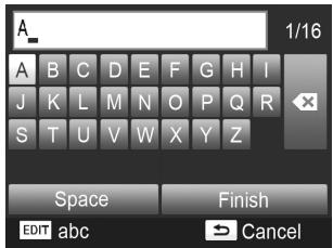 CANON SELPHY CP900 - Character Entry Method - 1
