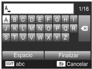 CANON SELPHY CP900 - Método de introducción de caracteres - 1
