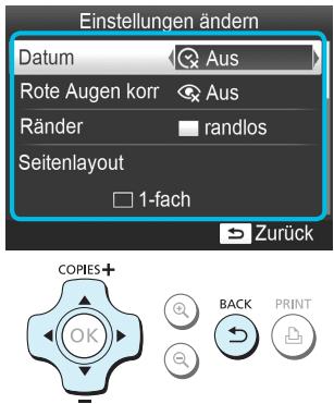 CANON SELPHY CP900 - Zeigen Sie den Einstellungsbildschirm an. - 2