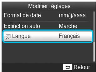 CANON SELPHY CP900 - Affichez l'écran des réglages. - 2