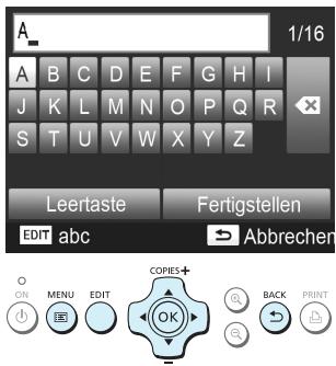 CANON SELPHY CP900 - Zeicheneingabemethode - 1