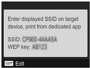 CANON SELPHY CP900 - Vælg tilstanden med trådløst LAN. - 2