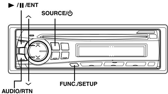 /I/ENT SOURCE/ AUDIO/RTN FUNC./SETUP