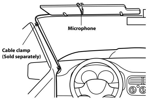 ALPINE ILX-700 - Mounting the Microphone - 1