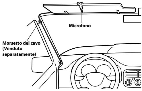 ALPINE ILX-700 - Montaggio del microfono - 1