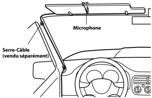 ALPINE ILX-700 - Installation du microphone - 1