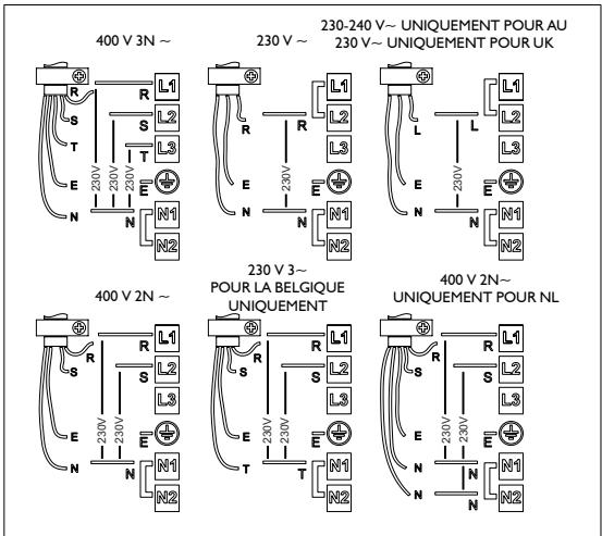 WHIRLPOOL ACM 701/IX - Connexions au bornier - 2