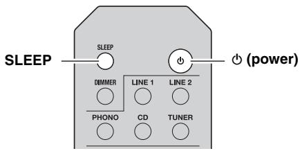 YAMAHA A-S201 - Using the sleep timer - 1