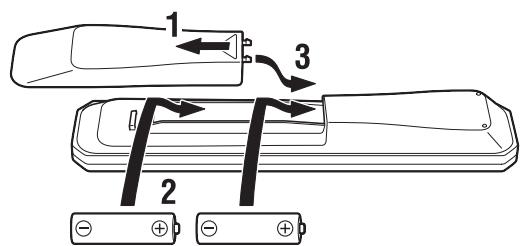 YAMAHA A-S201 - Installing batteries - 1