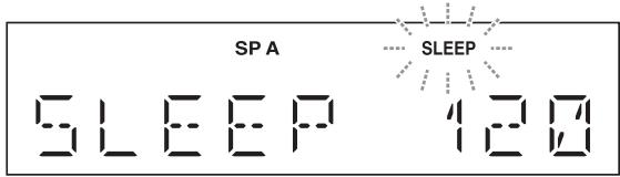YAMAHA A-S201 - Press SLEEP repeatedly to set the amount of time before this unit is set to standby mode. - 2