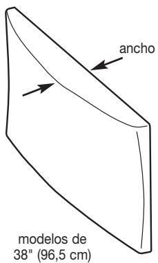 ancho modelos de 38" (96,5 cm)