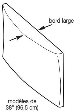 bord large modèles de 38" (96,5 cm)