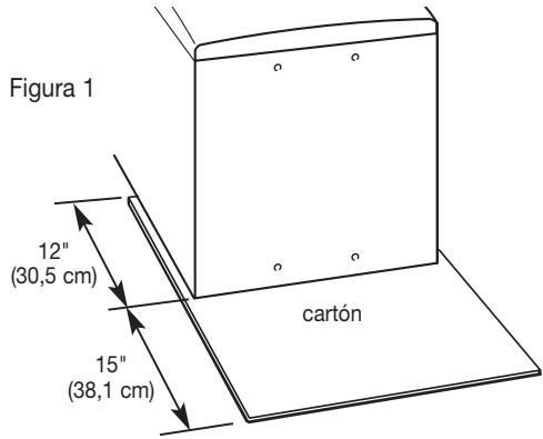 Figura 1 12" (30,5 cm) 15" (38,1 cm) cartón