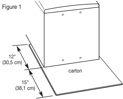 Figure 1 12" (30,5 cm) carton 15" (38,1 cm)