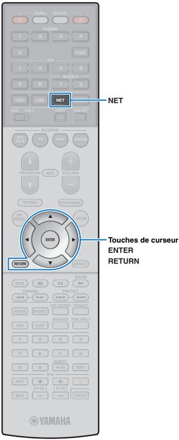 YAMAHA RX-V773 - Pour quitter le menu, appuyez sur OPTION. - 1