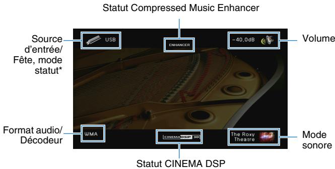 YAMAHA RX-V773 - Appuyez sur DISPLAY. - 1