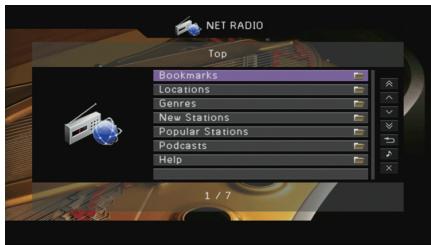 YAMAHA RX-V773 - Écoute de la radio Internet - 2