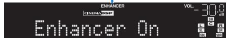 YAMAHA RX-V773 - Appuyez sur ENHANCER. - 1