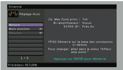 YAMAHA RX-V773 - Optimisation automatique des réglages d'enceintes (YPAO) - 7