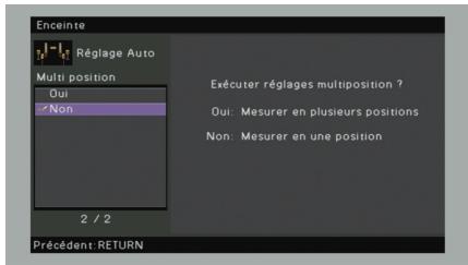YAMAHA RX-V773 - (RX-V773 uniquement) Si vous le souhaitez, changez de méthode de mesure (multi/simple). - 1