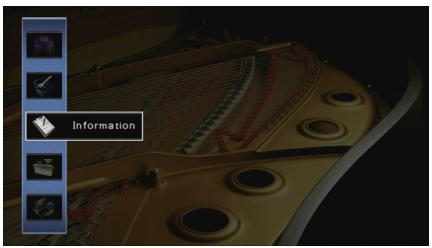 YAMAHA RX-V773 - Consultation des informations relatives à l'unité (menu Information) - 1