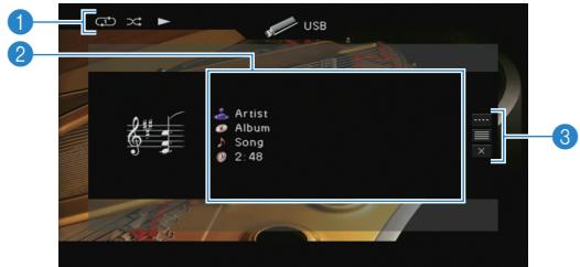 YAMAHA RX-V773 - Ecran de lecture - 1